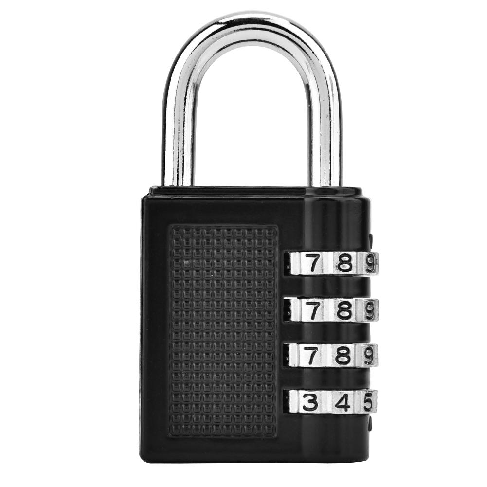 4-digit Combination Password Padlock Gym Drawer Padlock(Black)
