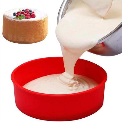 Molde redondo de silicona para pasteles de 4, 6 y 8 pulgadas, antiadherente, para repostería