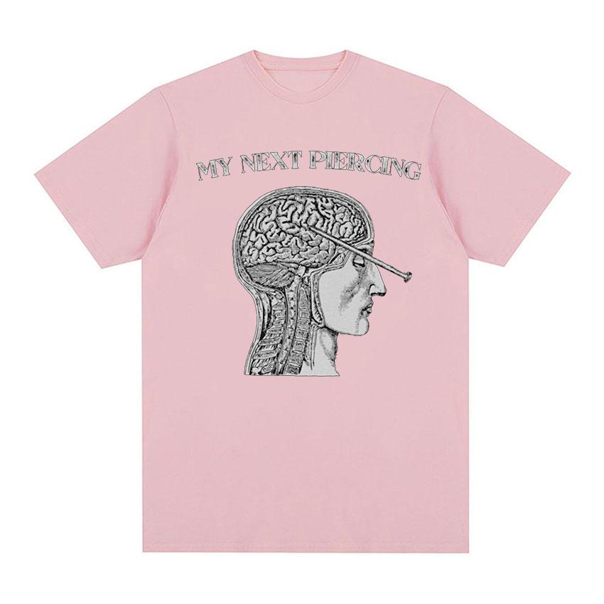 2025 Summer Vintage My Next Piercing Funny Meme Mens ONeck High Quality Fashion Tops Unisex 100 Pure Cotton Printed Tshirt