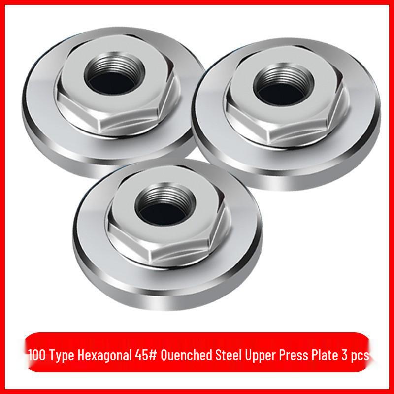 Universal Angle Grinder Flange Set: 100-Piece Kit with Nut, Screw, and Polisher Accessories