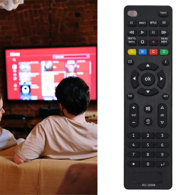 RCG008 TV Remote Control Universl for Most Televison Models Simple Installation Quick Responses Easy to Use