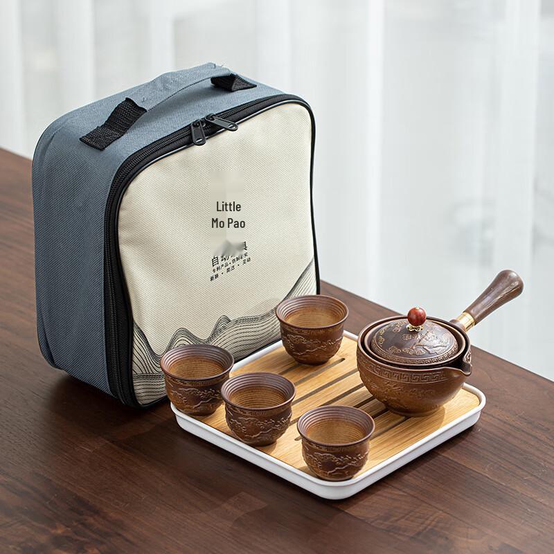 Jun Seventeen Rotating Ceramic Travel Tea Set