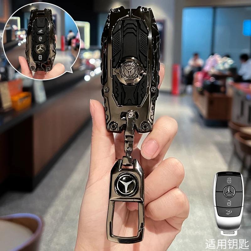 Carbon Fiber Key Fob Cover for Benz Key Case Protector Shell for Benz A-B-C Class S-Class G-Class E-Class CLA GLB CLS GLE GLC FF2