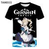Summer Game Genshin Impact 3d Printed Children's T-shirt Fashion Casual Hip-hop Harajuku Kids Short Slee T Shirt O Neck Tops