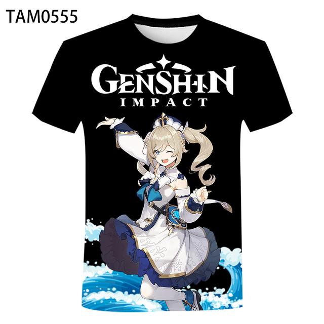 Summer Game Genshin Impact 3d Printed Children's T-shirt Fashion Casual Hip-hop Harajuku Kids Short Slee T Shirt O Neck Tops