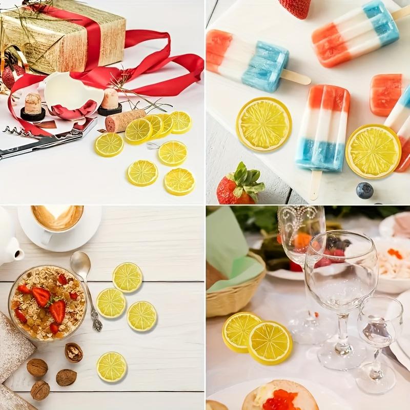 Confezione da 20 Fette di Limone Giallo - Ideali per Decorazioni per la Casa, Natale, Ringraziamento, San Valentino, Festa della Mamma, Laurea, Riunione