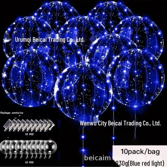 Helium LED Light-Up Balloons for Valentine's, Weddings, Birthdays, and Festivals