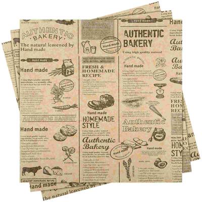 50 Sheets Food Wrapping Paper Liners Sandwich Grease-resistant Tray Oil-proof Oilproof Plate Greaseproof