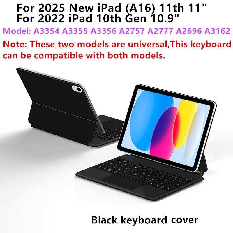 AJIUYU Magic Keyboard for iPad 11th Case iPad A16 11th Generation 11 Inch 10th Smart Cover With Multi-Touch Trackpad