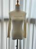 Women's White Knit Sweater: Half High Neck, Versatile Inner Wear for Autumn/Winter 2025