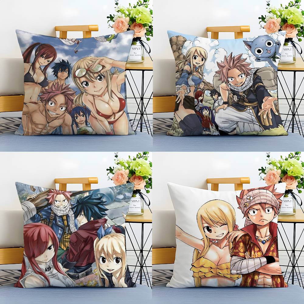 Cartoon F-Fairy Tail-MT Animal Pillow Case Printing Pillowcase Living Room Sofa Cushion Cover Bedroom Room Decor