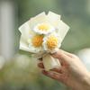 Hand Woven Puffs Crochet Flowers Hand-Knitted Gift for Lovers Mini Artificial Flower Mini Size Flower Bouquet Valentine's Day