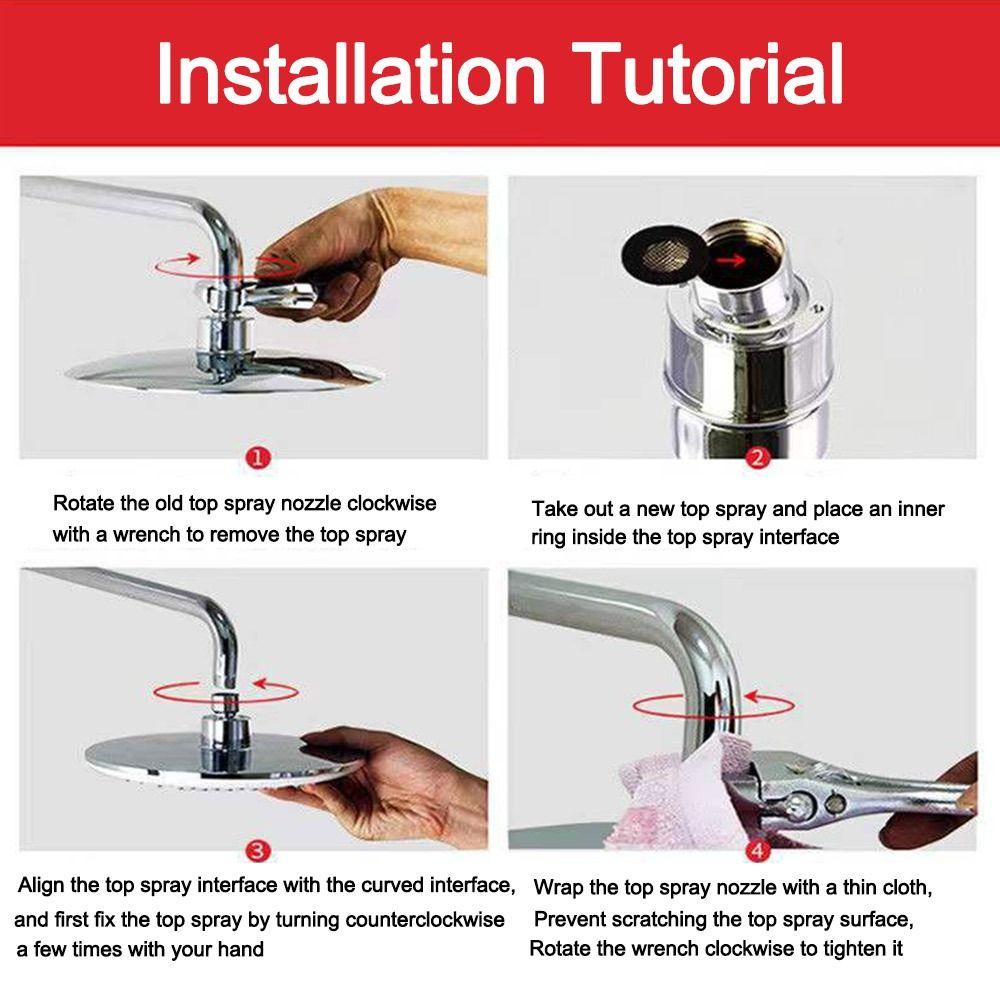 6/8/10 Inch Waterfall Shower Heads Ultra-Thin Rain Square Round Showerhead