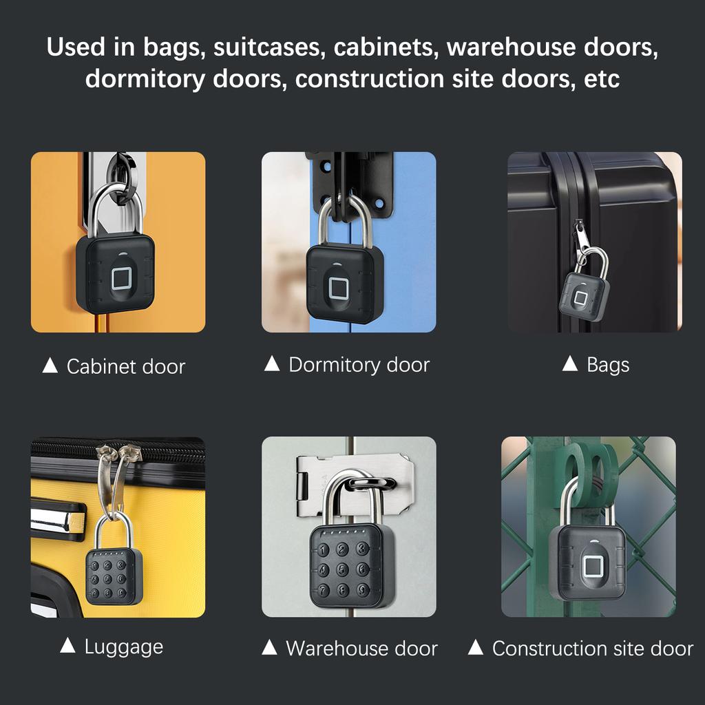 Kombinationslås Multifunktionellt Smart Lösenords Hänglås Tuya APP Nätverk IP65 Vattentätt