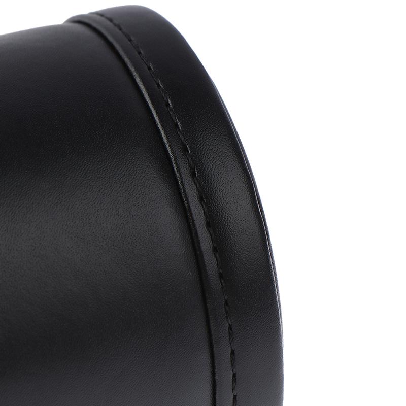 1 Stück schwarzer/roter Leder-Würfelbecher mit Filzfutter, leiser Shaker zum Spielen von Würfelspielen