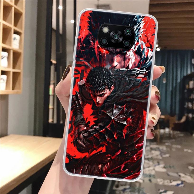 Black White G-Guts B-Berserks Soft Phone Case For Xiaomi Poco X3 X5 X6 X7 Pro X4 NFC F7 Ultra F6 F5 M6 M5S M4 M3 F4 Gt F3 Fundas