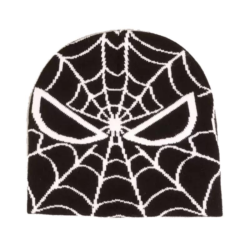 New Cartoon Spider Embroidered Beanies Hat Men Winter Autumn Warm Knitted Woolen Bonnet Cap Soft Wool Skullies Beanie Caps