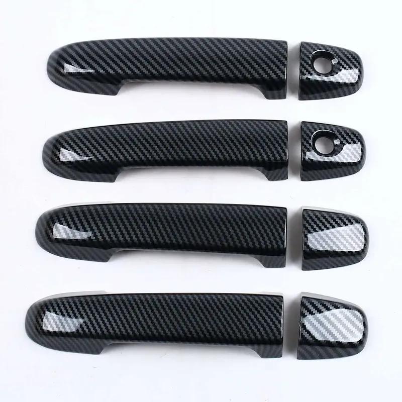 For Toyota Aqua Prius C 2011 2012 2013 2014 2015 2016 2017 ABS Chrome Carbon Door Handle Cover Trims Car Styling Accessories