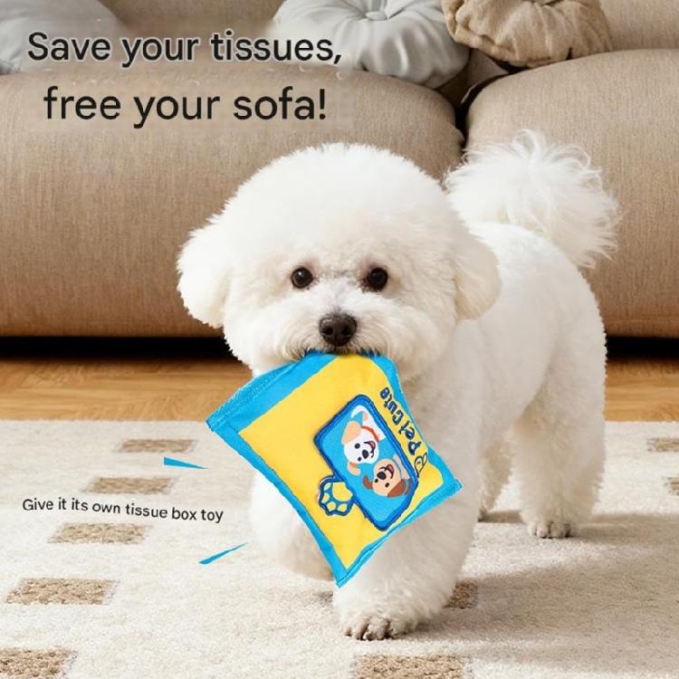 Fun Wet Wipes Treats Feeder Sniffing Training Toy For Dog with Noise Maker And Reward Pouches Enhancing Cognitive Skill