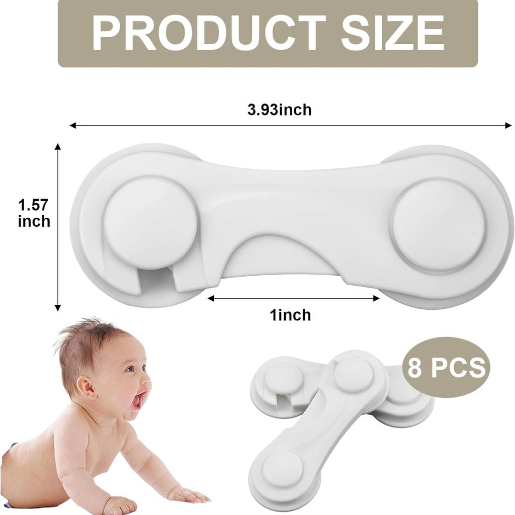 Mehrzweck-Sicherheitsschloss für Babys und Kindersicherheit, Schrankschlösser mit Kleber für Schublade, Schränke, Kühlschrank, Kleiderschrank, Vorratskammer