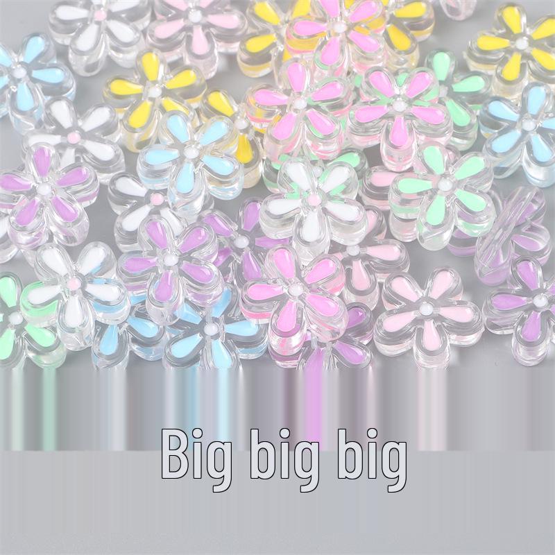 

Transparent Flower Acrylic Beads for DIY Mobile Phone Chains, Necklaces, Earrings, and Jewelry Accessories