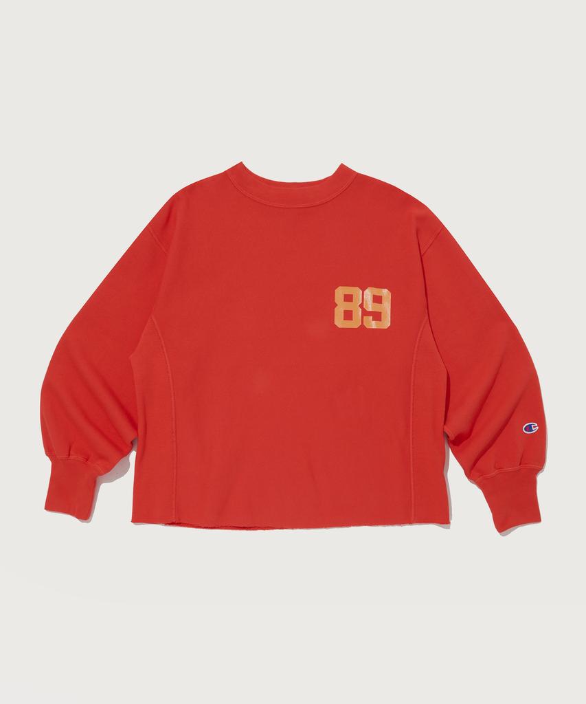 Champion Women'S Reverse Weave French Terry Balloon Sweatshirt Normal Red