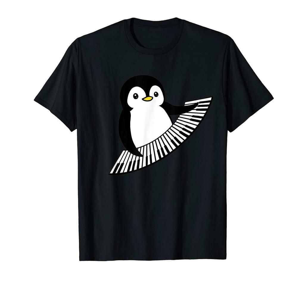 Cute Piano Penguin T-shirt
