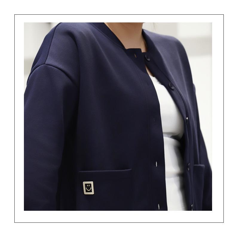 Women's Plus-Size Casual Long-Sleeve Slimming Baseball Jacket