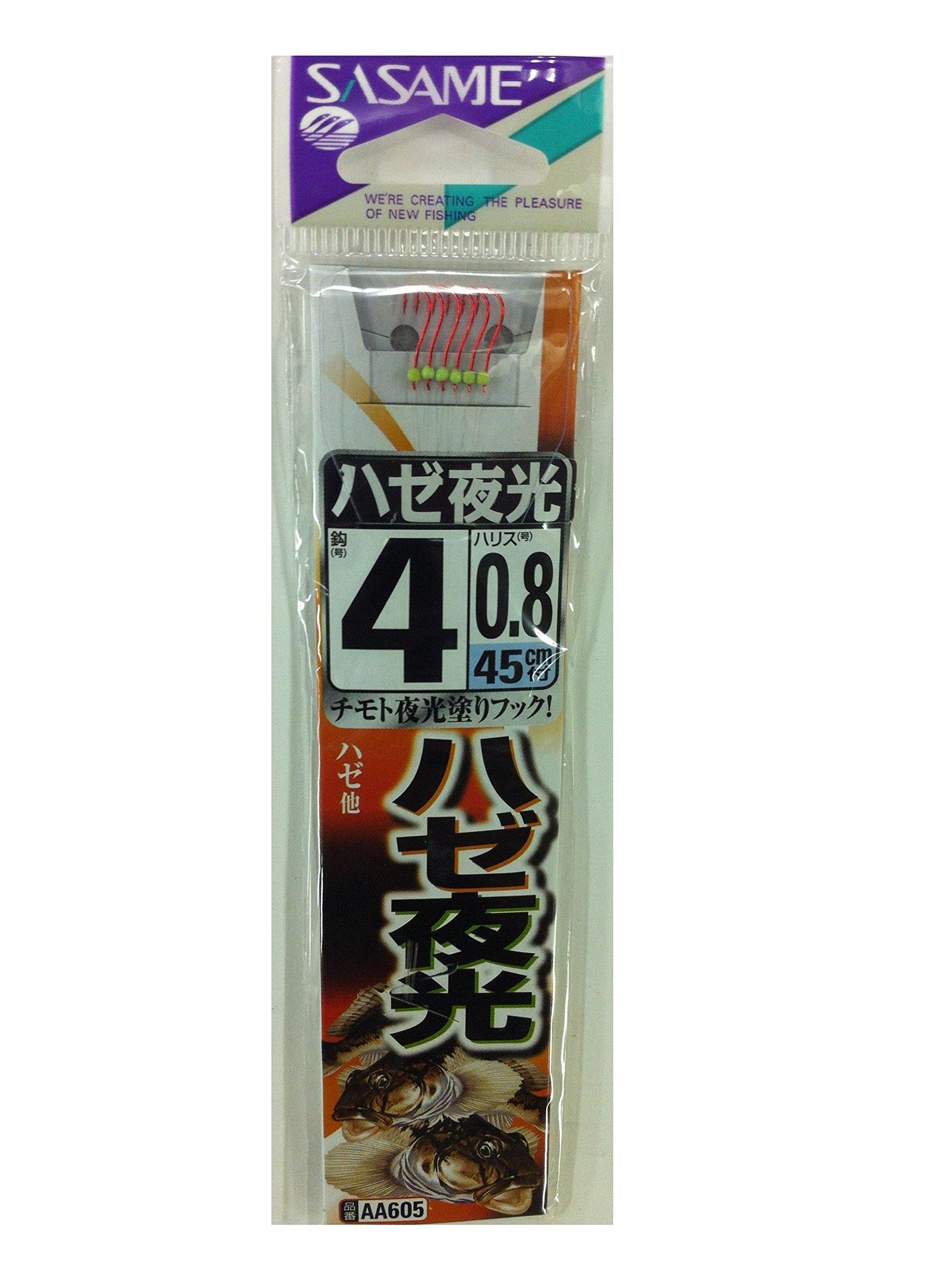 

SASAME AA605 Goby Fishing Hook with Luminous Thread, 4 Hooks красный