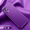 Applicable to oppoReno14pro plain leather mobile phone case ultra-thin findX8S anti-drop metal mirror K10PRO protective case