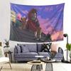 Cold Night Tapestry  Boys and Cats on the StairsColorful Sky and Gentle BreezeComfortable Relaxing and Warm Home Decoration