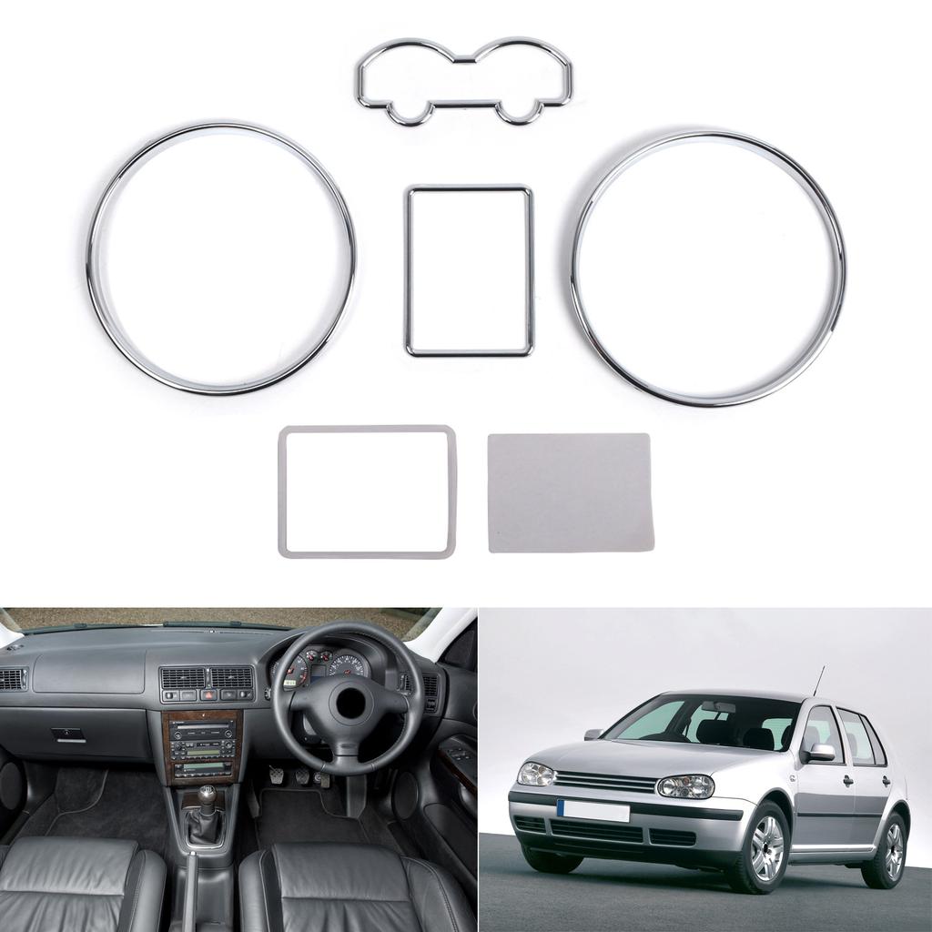 Speedometer Dashboard Dial Gauge Rings Trim for Golf MKIV 1997-2003 Speedometer Bezel Trim Automotive Interior Accessory