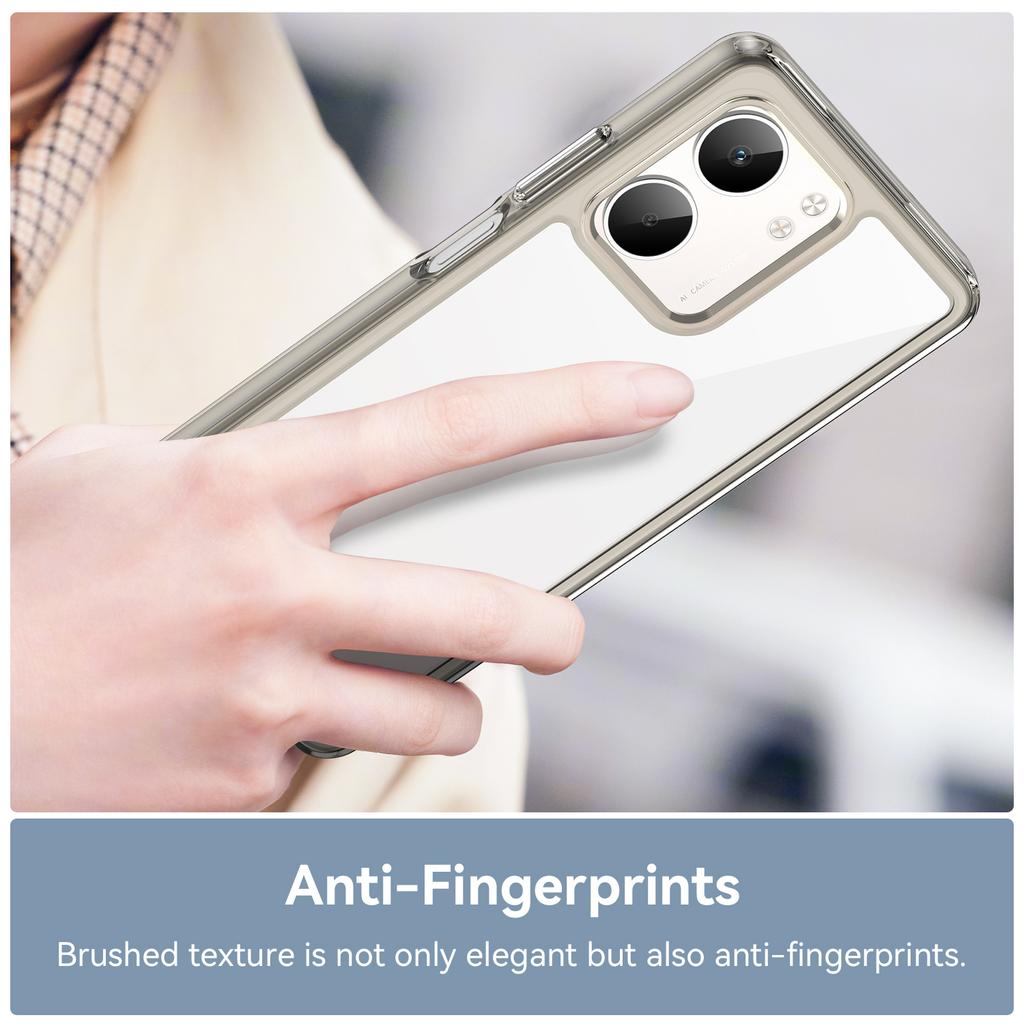 Per Oppo A5x 4G/A5x 5G Custodia TPU+Acrilico Protettiva Trasparente Copertura Telefono