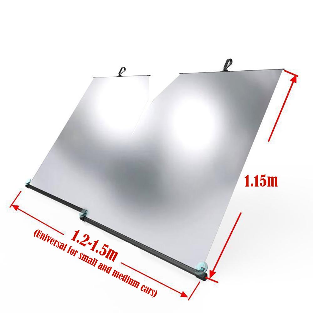 Car Sun Shade Sunshade Curtain Auto Front Window Sunshade Covers Auto Retractable Sunscreen Heat Insulation Block Hidden