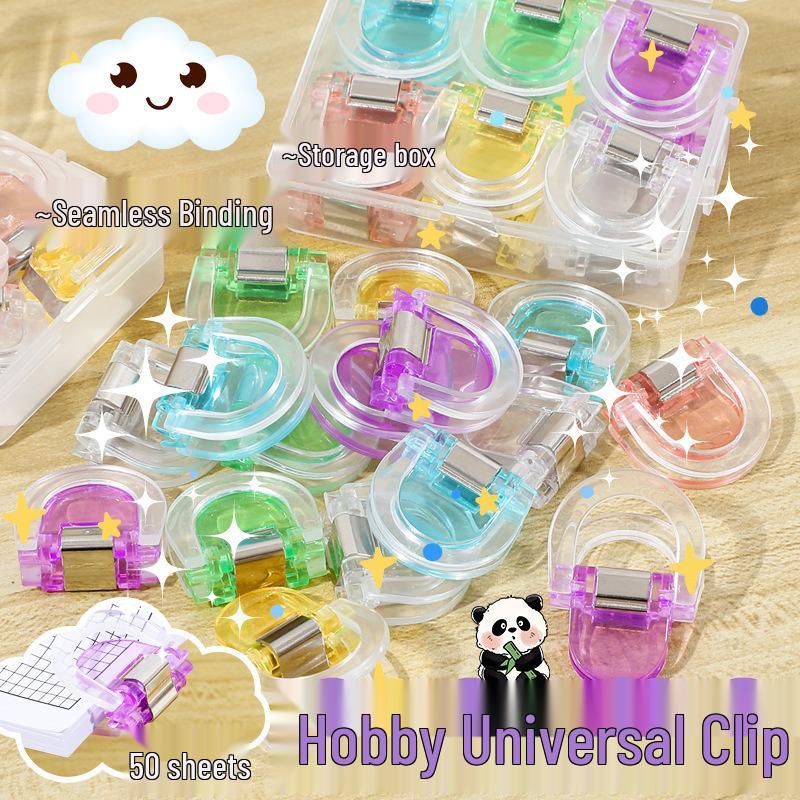Colorful Transparent D-Type Universal Mini Clip for Documents and Photos