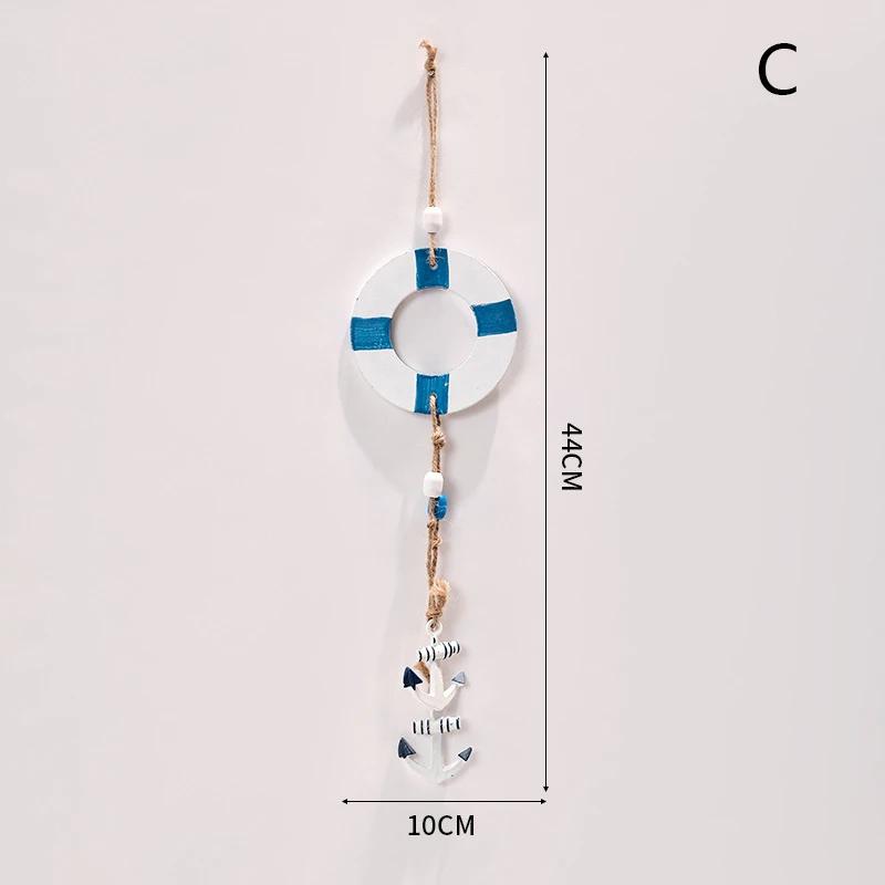 Mediterranean Style Decorative Pendant Home Background Wall Mounted Lighthouse Sailboat Wooden Crafts