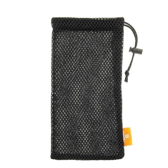 Étui Housse Mesh en Nylon avec Fermeture de Boucle pour BlackBerry KEYone (2017) > Noir