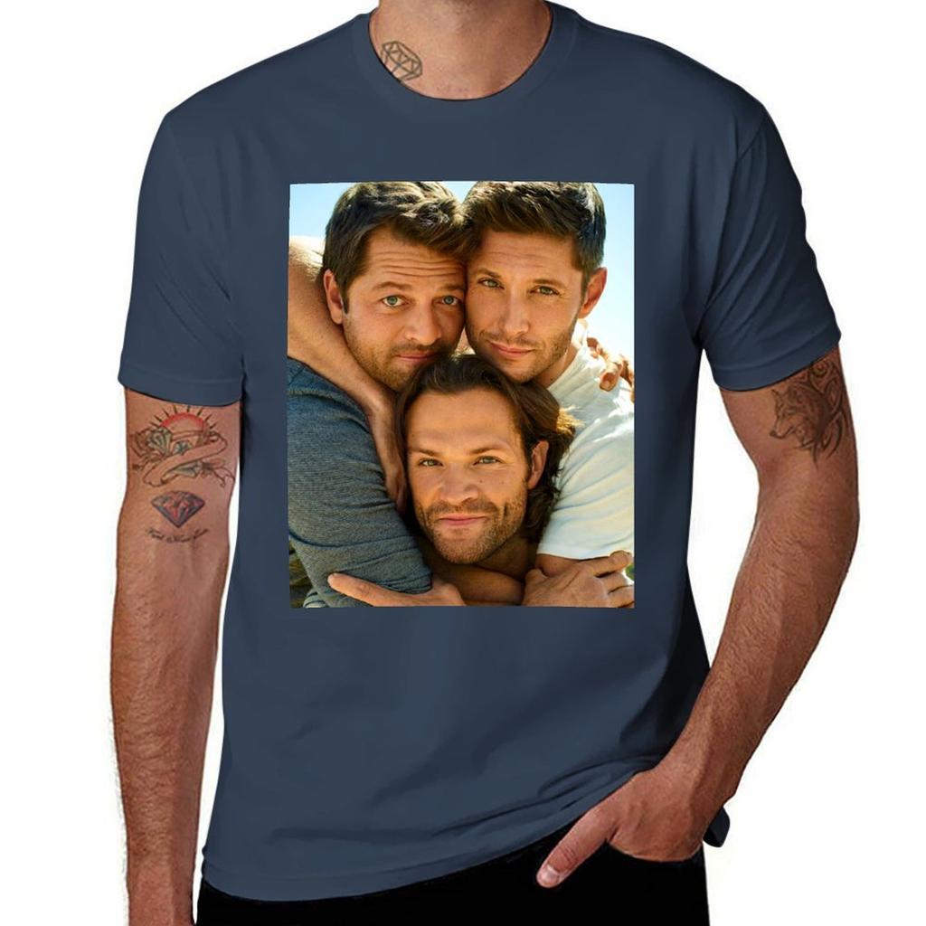 Jared Jensen and Misha TShirt Casual Everyday Short Sleeve TShirt