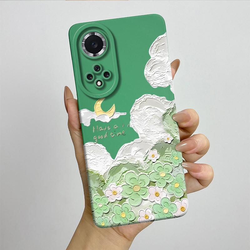 For Huawei Nova 9 / Honor 50 Phone Case NAM-LX9 NTH-NX9 Soft Silicone Sweet Painted Protective Back Cover Cute Printed Casing