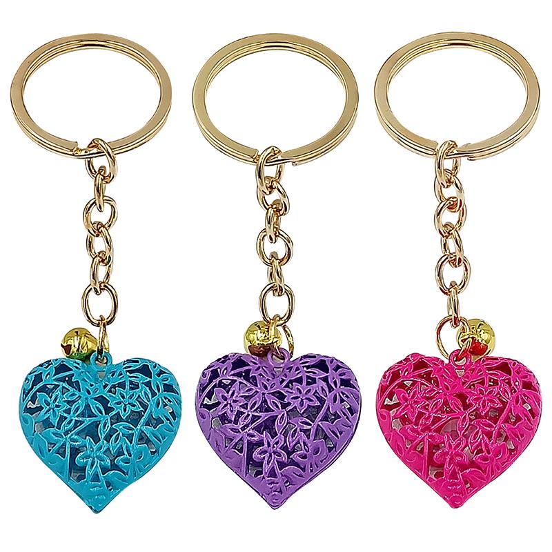 Buy 1PC Hollow Heart Keychains Cute Purse Bag Pendant Car Keyring
