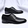 Men Dressing Shoes Lace Up Formal for Men's Wedding Shoe Leather Social Wedding Designer Pointed Toe Black Office Men Shoes