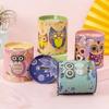 Mini Round Saving Banks Iron Metal Storage Box Easy Use Owl Piggy Bank  Kindergarten