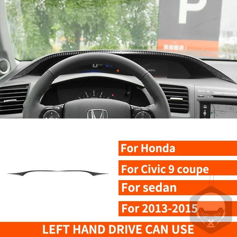 

Для Honda Civic 9th Coupe/Sedan 2013 2014 2015 аксессуары из углеродного волокна салон автомобиля приборная панель наклейка на экран дисплея 1
