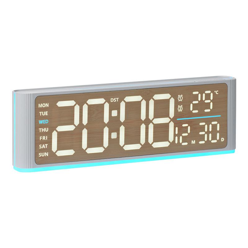 New Electronic Clock Simple Multi-function Clock Rectangular Large Font Alarm Clock Can Be Hung Vertical Clock 1101