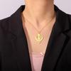  Classic Sikhism Symbol Necklace for Women Men Stainless Steel Sikh Khanda Necklaces Religious Protection Amulet Jewelry