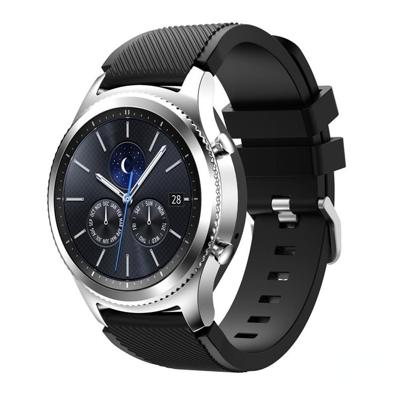 Classic 22mm Silicone Strap For Samsung Galaxy Watch 3 45mm/Huawei Watch 3/GT2 Soft Sport Bracelet Wristband For Amazfit GTR 47mm Correa