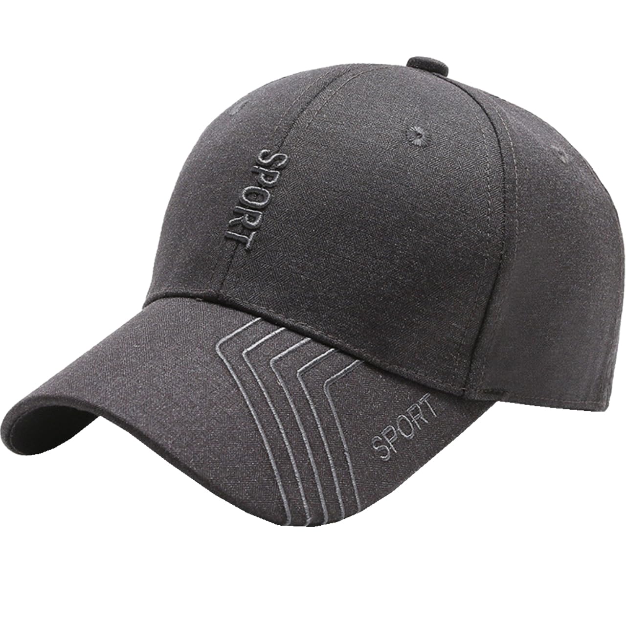 

Baseball CA958 [White Fang] Hat, Cap, Sports, Brim, Cap, Logo, Stylish, Fashionable, Cool, Men s (Dark Gray)