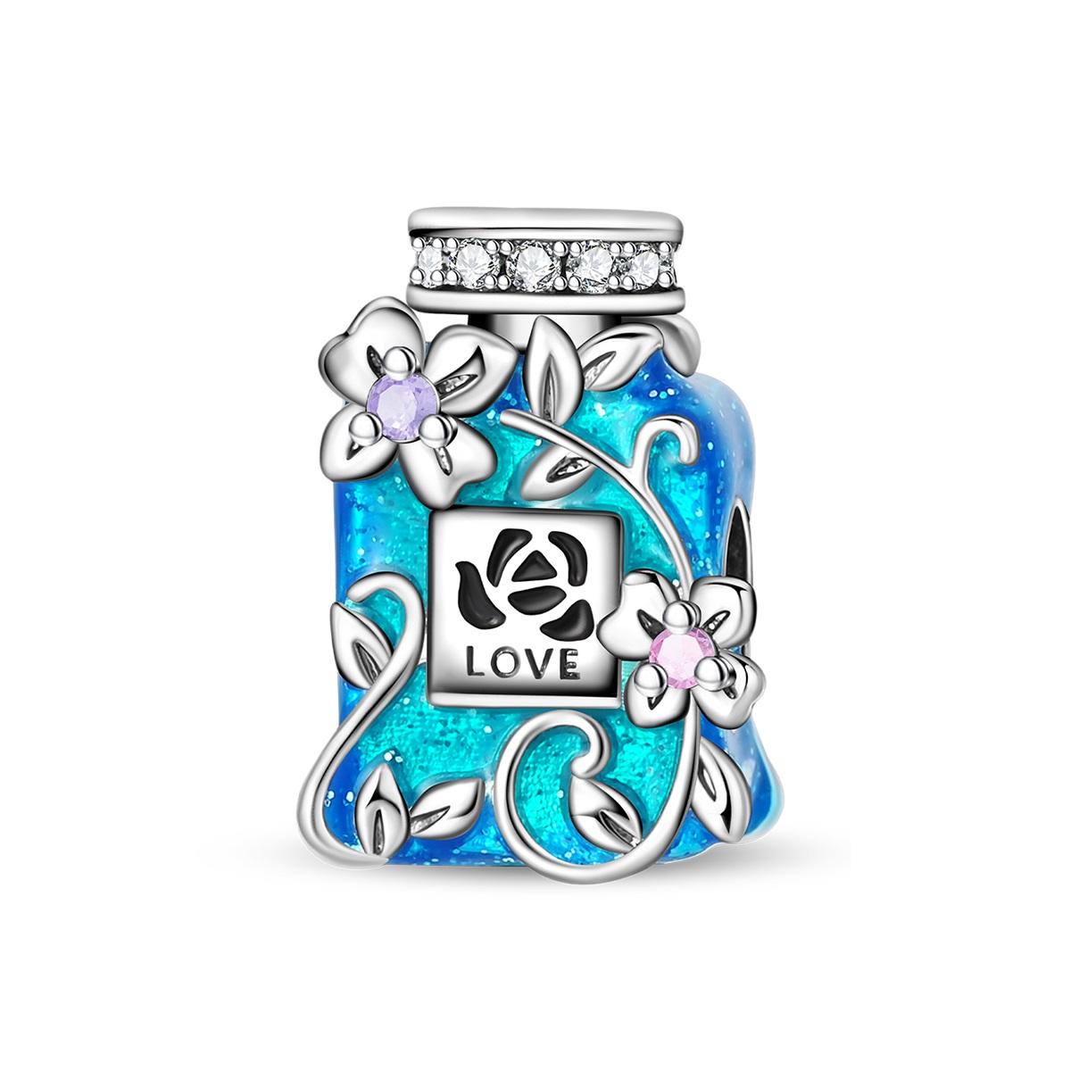 

Charm Bead Charms Authentic copper Blue Perfume Bottle Bead Charms Compatible With Bracelets Diy Fine Gift Women Delicate Jewellery Accessory