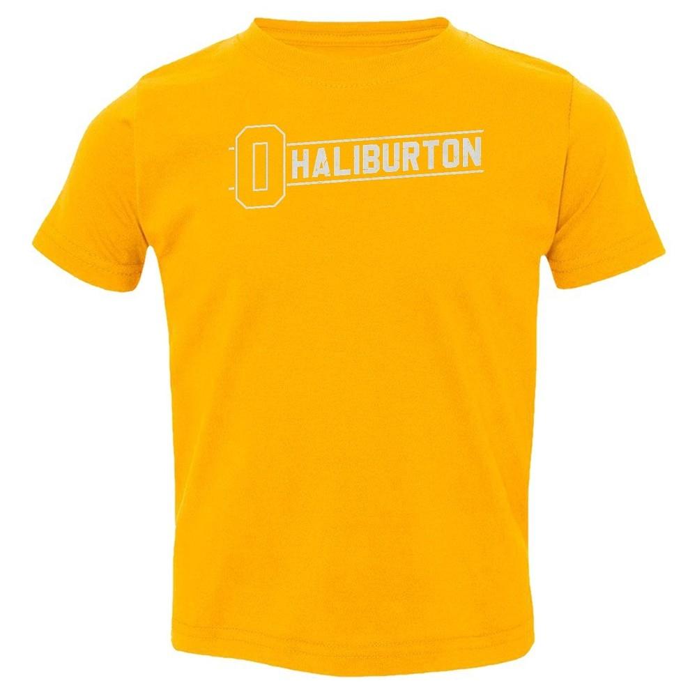 Дизайн Haliburton 0 Bball Tribute - Футболка для малышей для фанатов Индианы, Унисекс S