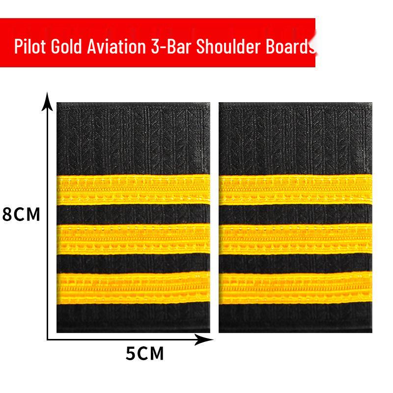 Aviation Epaulettes: Pilot, Captain, Flight Attendant & Trainee Styles with Bullion Wire Ribbon